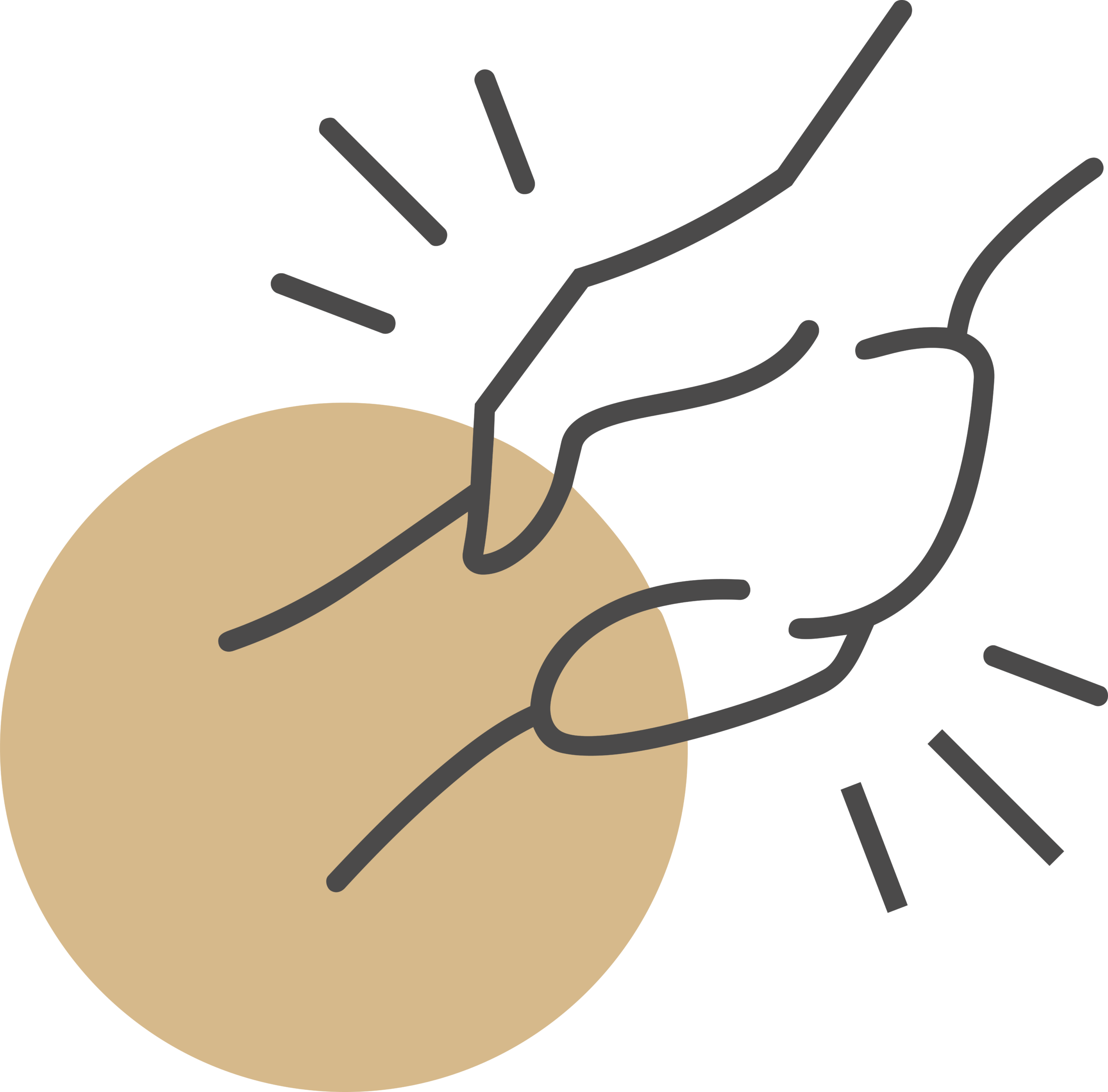 Goldener Kreis mit einem Icon von einem Handschlag.